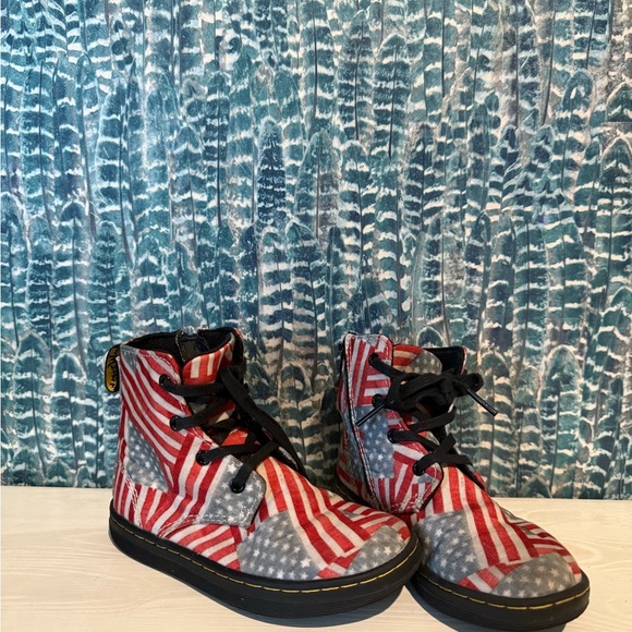 Doc Marten American Flag Laney canvas converse boots - Picture 1 of 6
